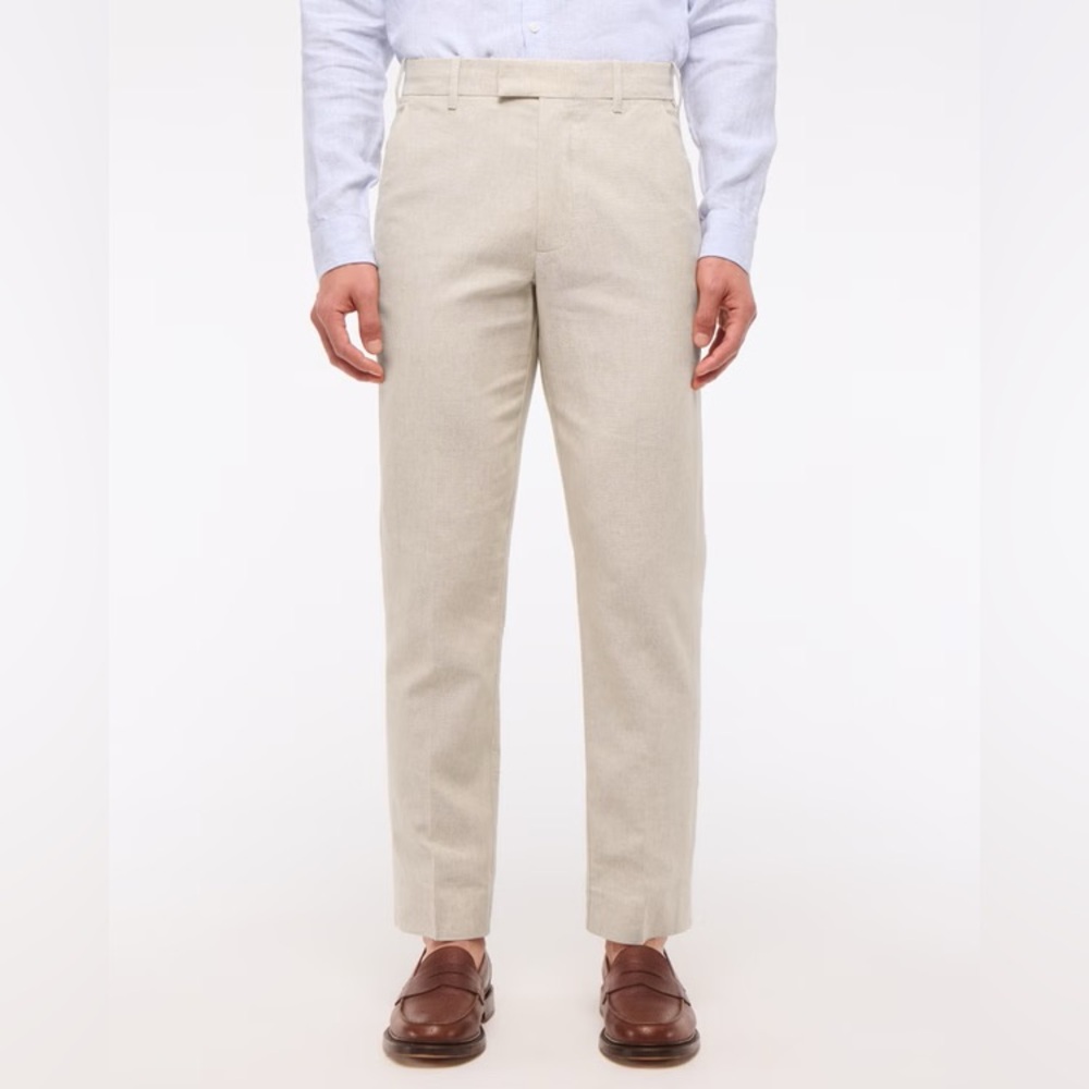 The A&F Collins Slim Linen-Blend Suit Pant
